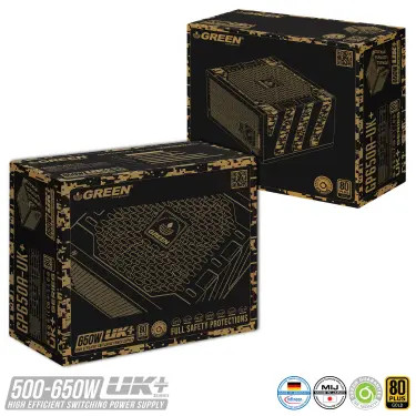 منبع تغذیه کامپیوتر گرین مدل GP650A-UK PLUS