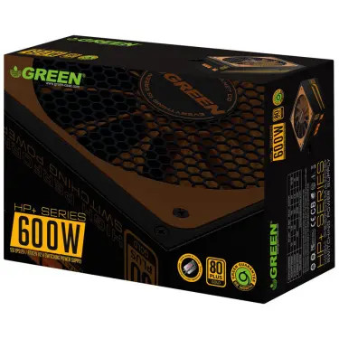 منبع تغذیه کامپیوتر گرین 600 وات مدل GP600B HP PLUS