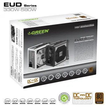 منبع تغذیه کامپیوتر نیمه ماژولار گرین مدل GP330A-EUD