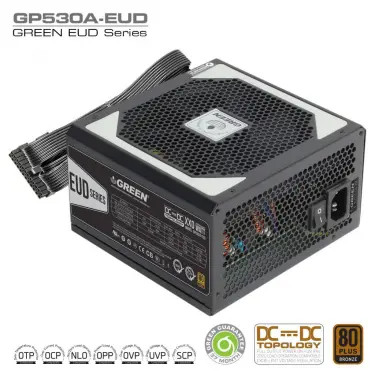 منبع تغذیه کامپیوتر نیمه ماژولار گرین مدل GP530A-EUD
