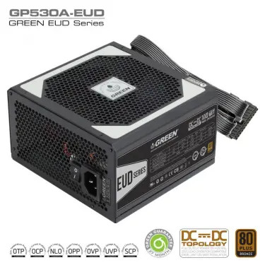 منبع تغذیه کامپیوتر نیمه ماژولار گرین مدل GP530A-EUD