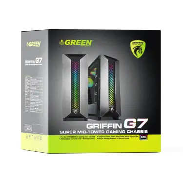 کیس کامپیوتر گرین مدل GRIFFIN G7 Mid Tower مشکی