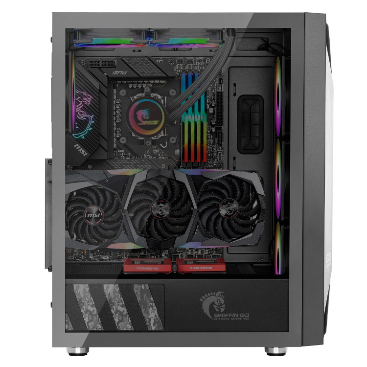 کیس کامپیوتر گرین GRIFFIN G3 Plus RGB Mid Tower مشکی