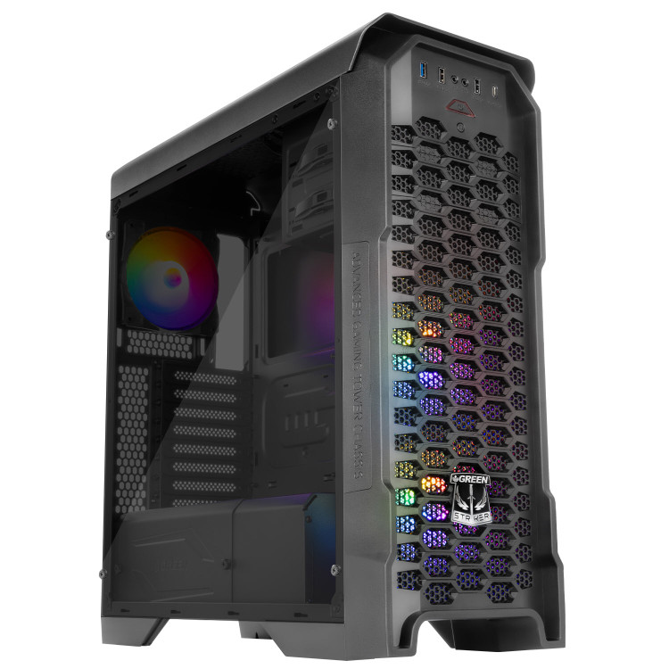 کیس کامپیوتر گرین Striker FRGB Mid Tower مشکی