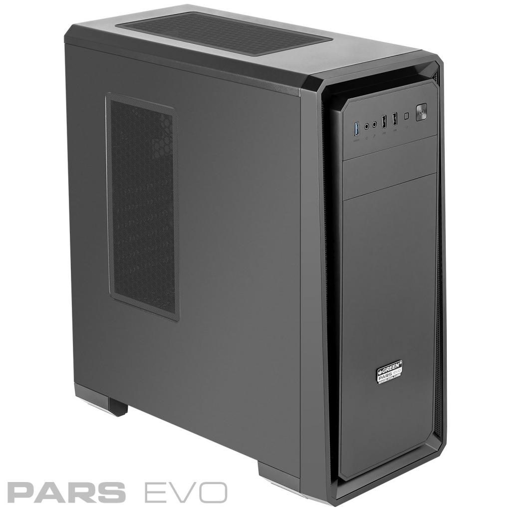 کیس کامپیوتر گرین Pars Evo Mid Tower مشکی