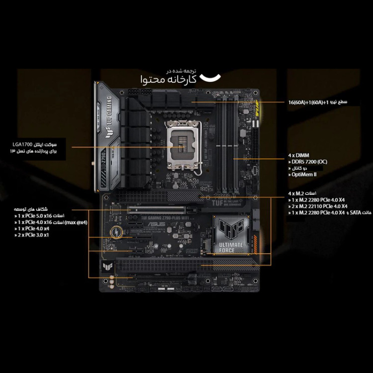 مادربرد ایسوس مدل TUF GAMING Z790-PLUS WIFI D5
