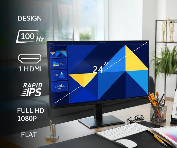 مانیتور سامسونگ مدل LS24D300GAMXUE سایز 24 اینچ