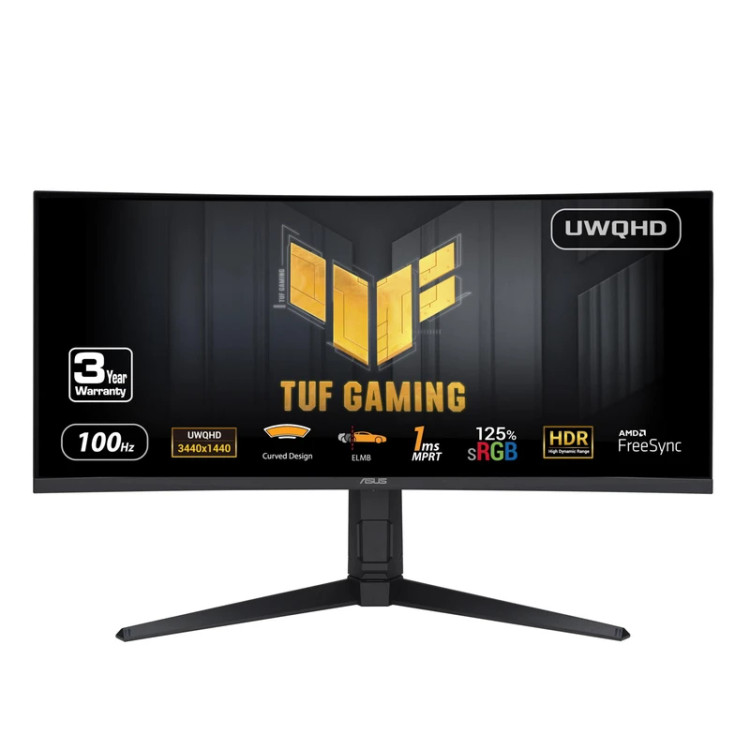 مانیتور خمیده ایسوس TUF Gaming VG34VQEL1A سایز ۳۴ اینچ