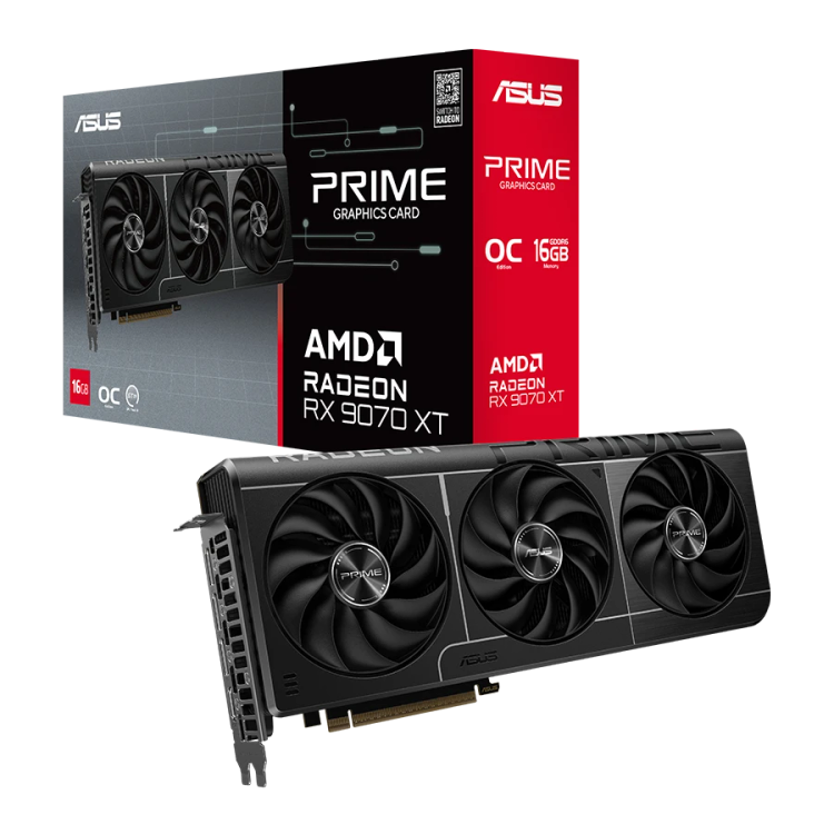 کارت گرافیک ایسوس مدل ASUS Prime Radeon RX 9070 XT 16GB GDDR6 OC Edition
