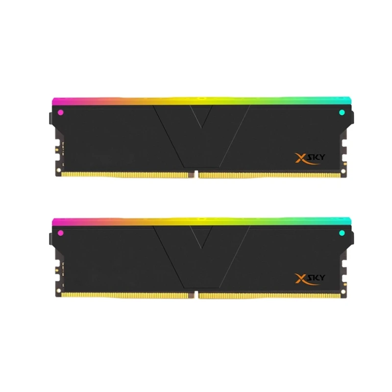 رم دسکتاپ وی کالر DDR5 دو کاناله 6000 مگاهرتز CL36 وی کالر مدل Manta XSky RGB ظرفیت 32 گیگابایت