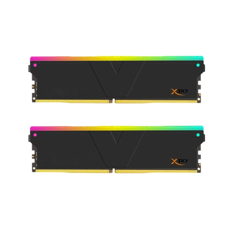 رم دسکتاپ وی کالر DDR5 دو کاناله 6000 مگاهرتز CL36 وی کالر مدل Manta XSky RGB ظرفیت 32 گیگابایت